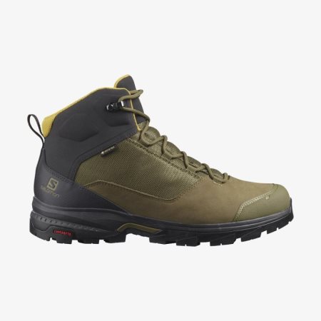 Salomon OUTWARD GORE-TEX Mens Hiking Boots Olive UK AFCO